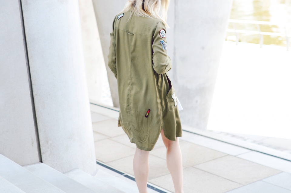 olive parka, patches